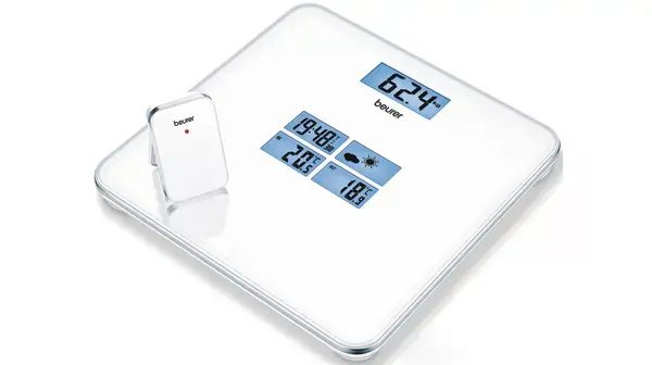 BEURER GLASS SCALE GS80 WITH WEATHER STAION