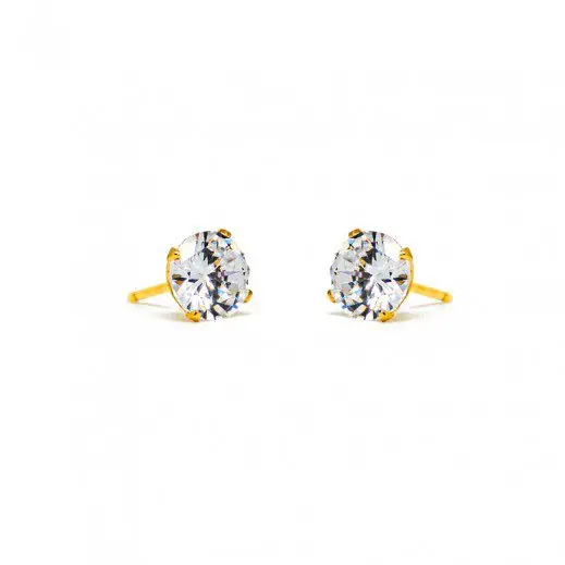 18K GOLD PLATED Diamond Earing (5mm) 180