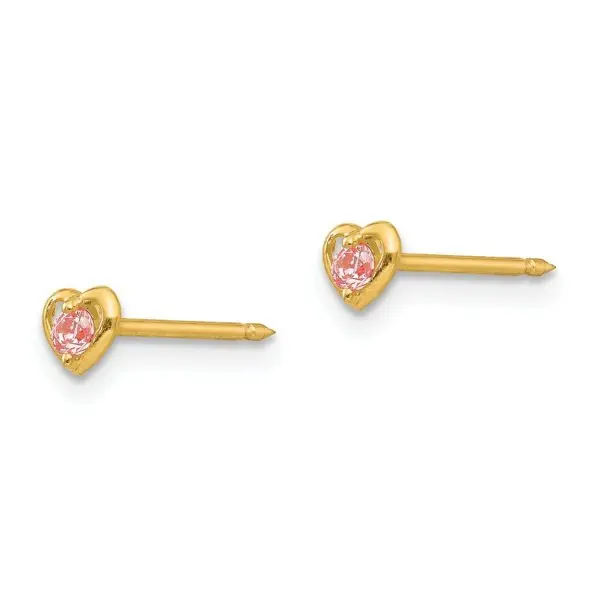 18K GOLD PLATED Heart Diamond 1 (5mm) 141