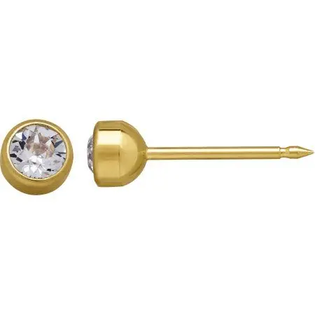 18K GOLD PLATED Small Diamond Earing 3 (2mm) 167