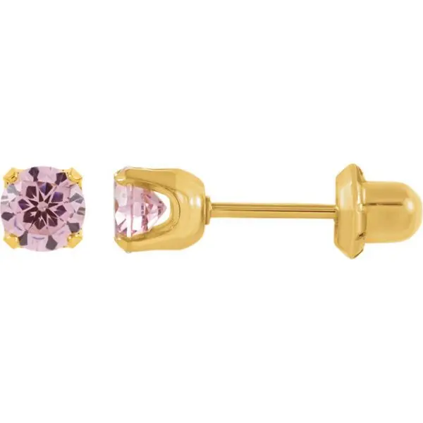 18K GOLD PLATED Small Diamond Earing (3mm) 177
