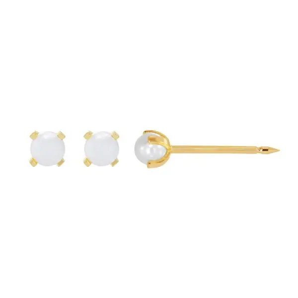 18K GOLD PLATED Small Dimond Earing 8 (3mm) 109