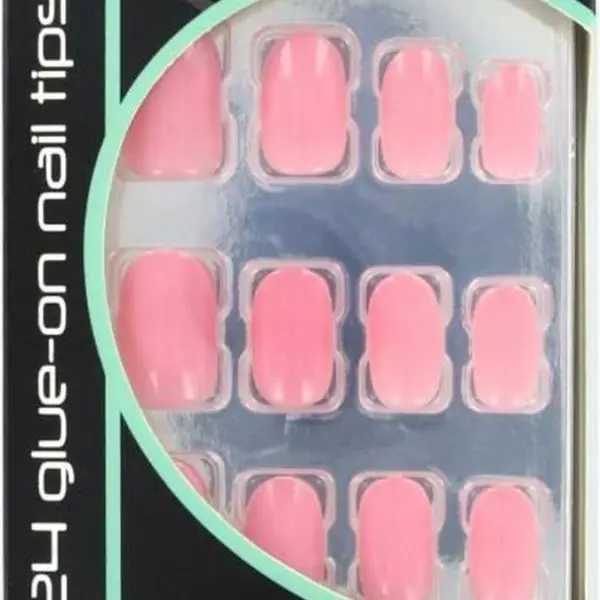 24 PETAL PINK NAIL TIPS + 3g GLUE 0104