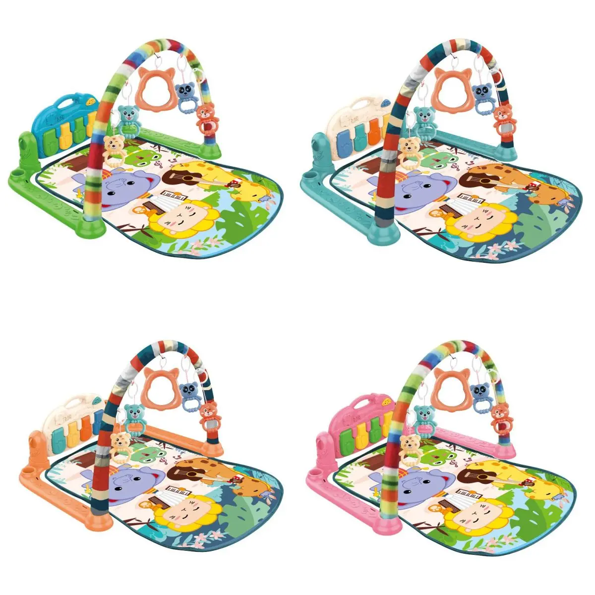 Baby Music Fitness Frame Gym Play Mat Piano Kick and Toddler Activity Center