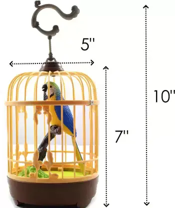 IndusBay Bird Pets in the Cage Music Singing Bird Baby Toys Christmas Gift for Kids  (Multicolor)