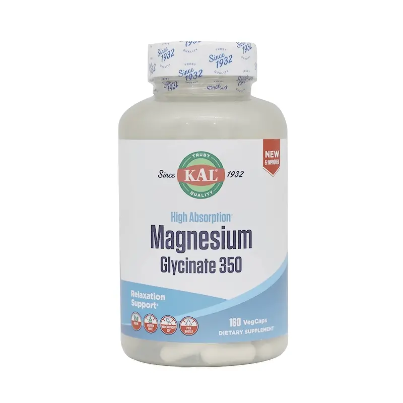 Kal Magnesium Glycinate 350 Mg 160 Veg Caps Sobek Store