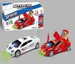 MJ TRADERS Toys & Gift Supercar Dream Open The Door with Bright Flashing 3D Lights, Sounds - Battery Operated Bump and Go Bump Action (Multicolor) (Super Car)