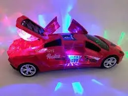 MJ TRADERS Toys & Gift Supercar Dream Open The Door with Bright Flashing 3D Lights, Sounds - Battery Operated Bump and Go Bump Action (Multicolor) (Super Car)