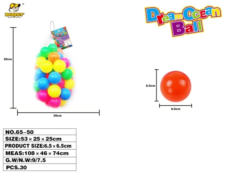 Plastic play balls - Pack of 50 Balls