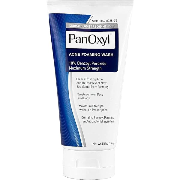 PanOxyl, Acne Foaming Wash, 10% Benzoyl Peroxide Maximum Strength, (156 g)