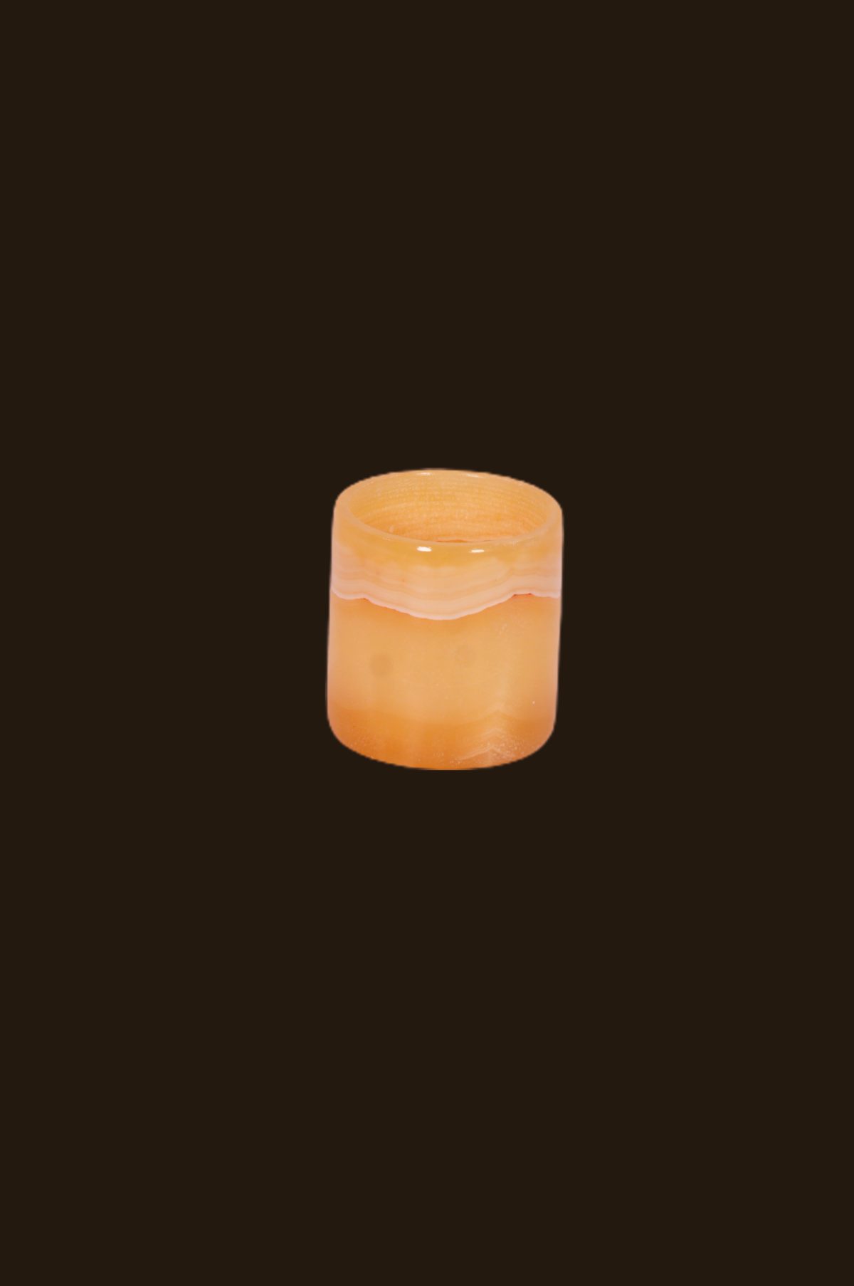 Natural alabaster stone handmade candle holder could be a pen