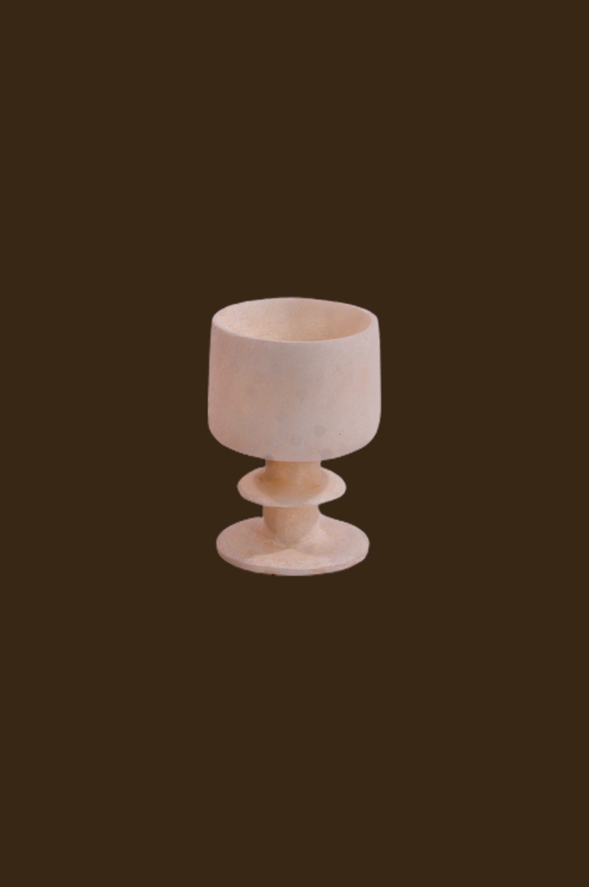 White alabaster stone handmade cup 1