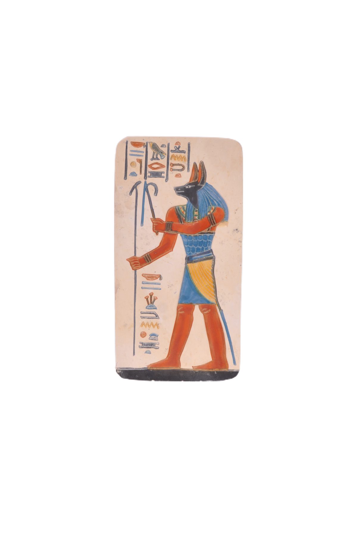 Stone plate graving representing Anubis - Image 4