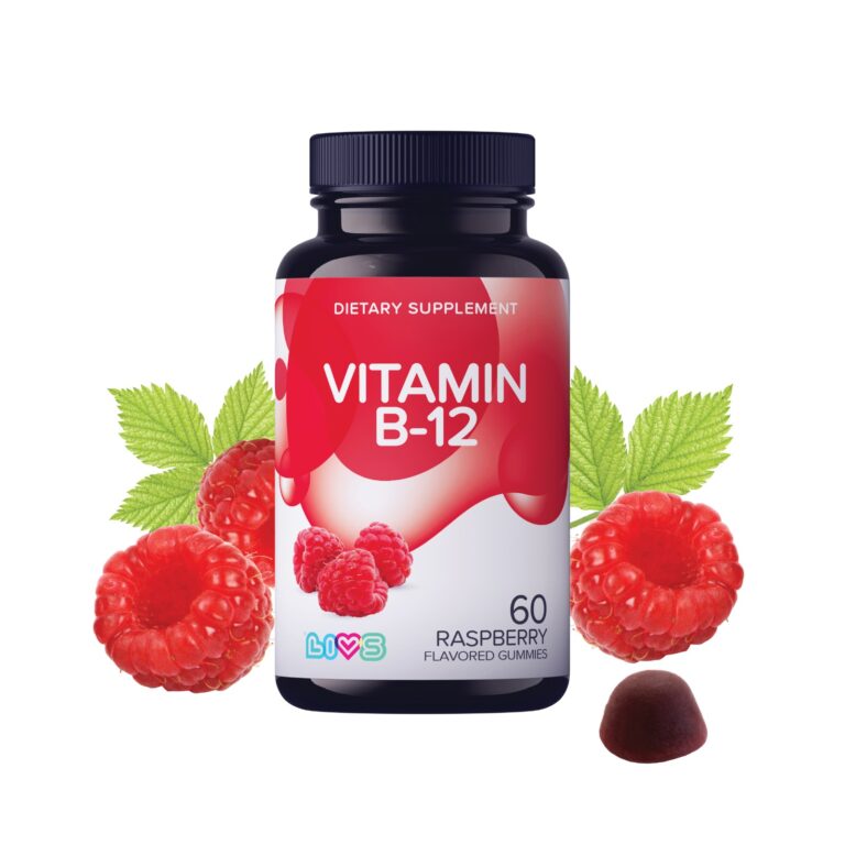 Livs Vitamin B-12 Raspberry Flavored 60 Gummies