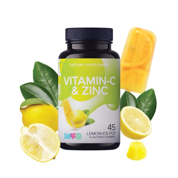 Livs Vitamin-C & Zinc Lemon Ice Pop Flavor 45 Gummies